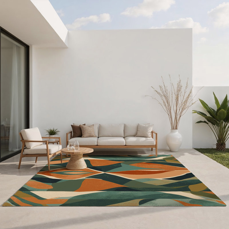 Tapis intérieur et extérieur Canyon C Courants, Rectangle 1 pi 6 po x 2 pi 6 po
