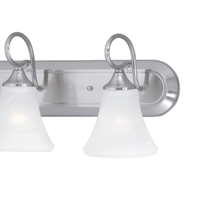 Éclairage pour salle de bain 3 lumières Elipse 24 po - Nickel brossé, H 9,5 po x l 24 po x P 8 po, Brushed Nickel