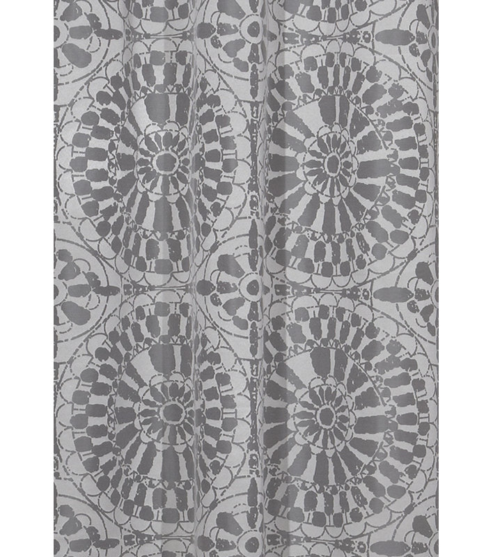 Viona Floral Semi-Sheer Grommet Curtain Panels, Gray