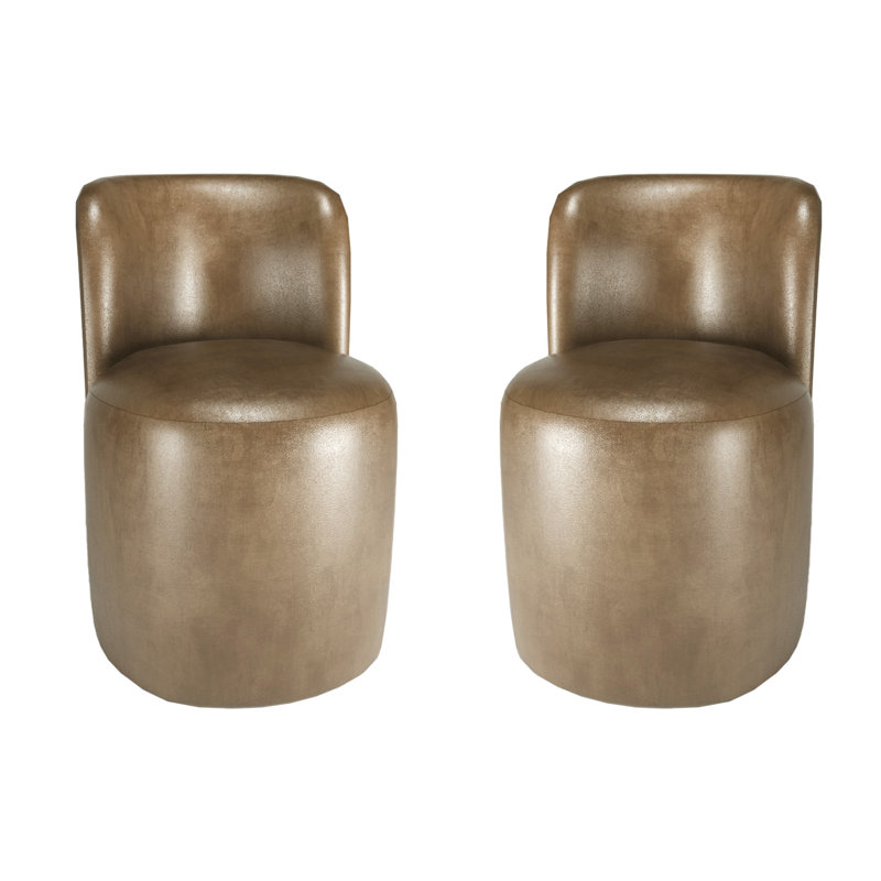 Barrel Upholstery Dining Chair, Brown