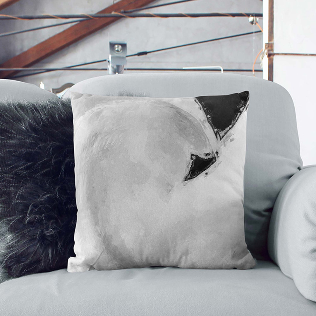 Feathers of a Swan in Abstract Cushion with Filling