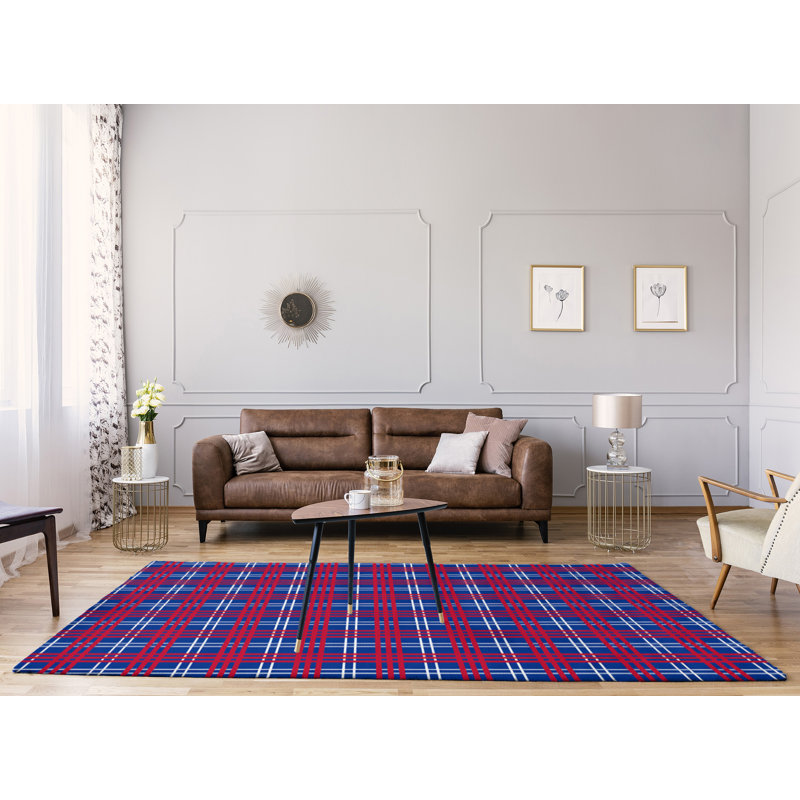 Plaid Indoor Rug, Rectangle 5' x 7'