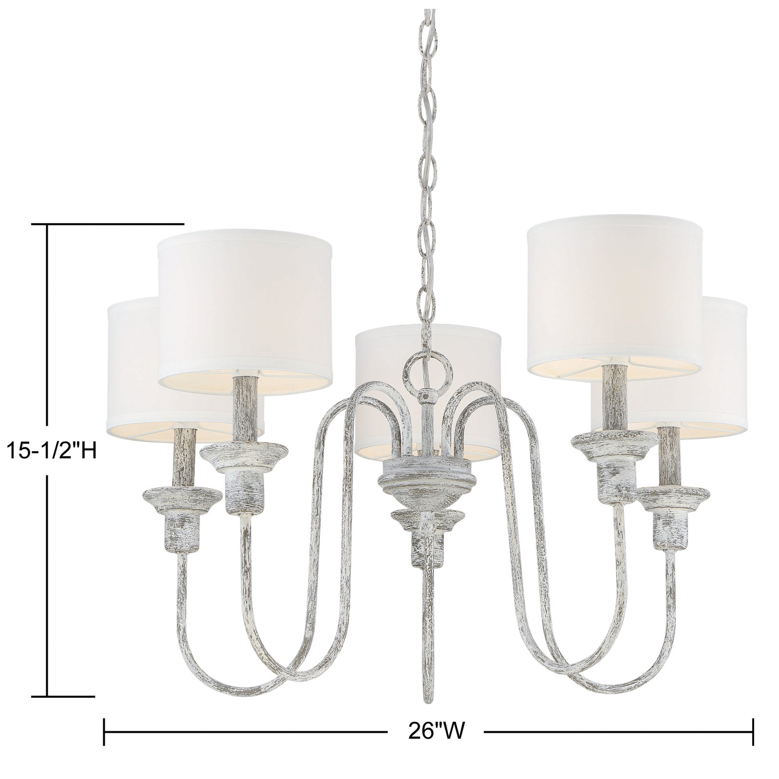 5 - Light Metal Dimmable Chandelier, Charisma