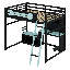 Wood Loft Bed With Desk-260935925