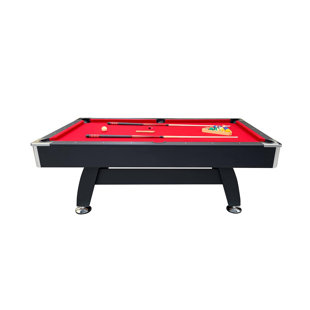 Table de billard / billard 7 pieds Rack Draco (feutre rouge avec corps noir)