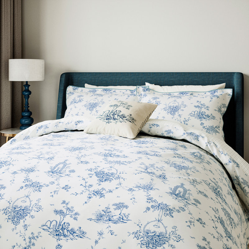 Garden Of Love Cotton Floral Bedding with Pillowcases Included, Single Dovet Cover + 1 Oxford Pillowcase