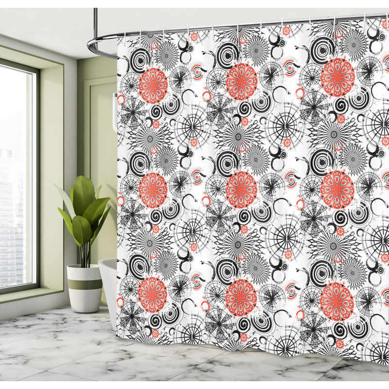 Shower Curtain with Hooks Included, 84"H x 69"W