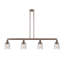 Luminaire suspendu linéaire à 4 lumières pour îlot de cuisine Mora-32986400-32986399-32986412