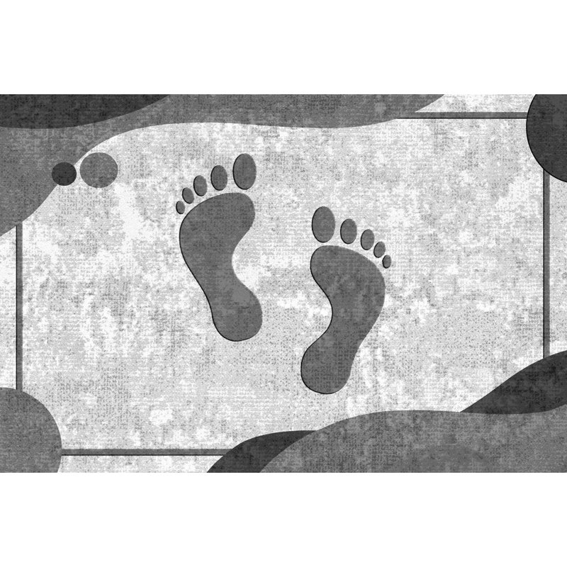 Ensemble de tapis de bain Eakly (2 pièces), Noir / blanc