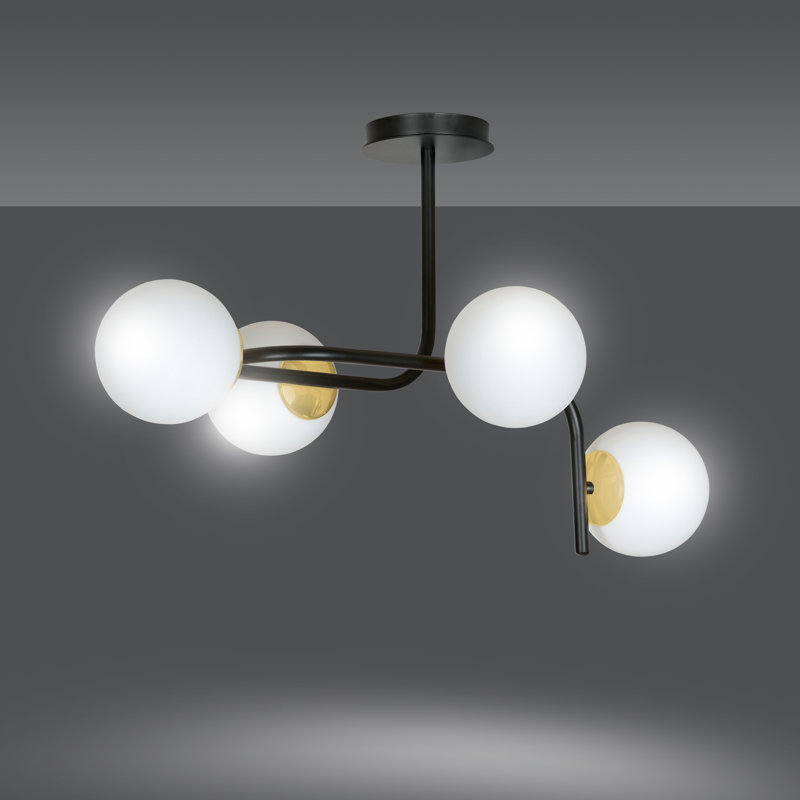 Gaiser 4 - Light Unique/Statement Pendant, Black