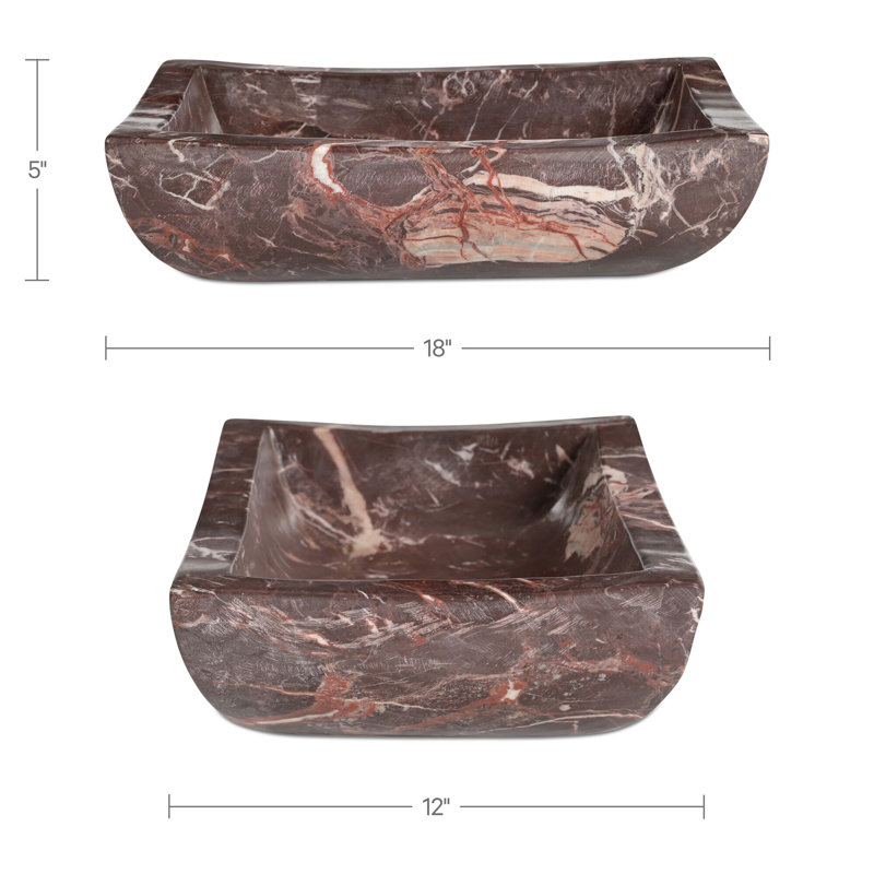 Piero Basin Black Marble, Red