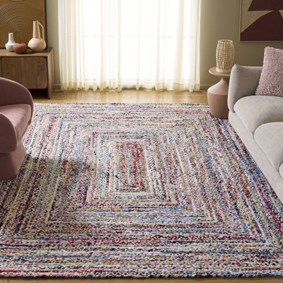 Hurst Hand Woven Abstract Cotton Area Rug