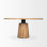 Swanson 60" Light Brown Wood Round Pedestal Dining Table