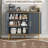 47.3" Modern Buffet Cabinet With Storage, Kitchen Sideboard Buffet With 2 Door & 3 Drawers, Fluted Coffee Bar Storage Cabinet For Dining Room, Living Room, Entryway, Navy Blue-423576138