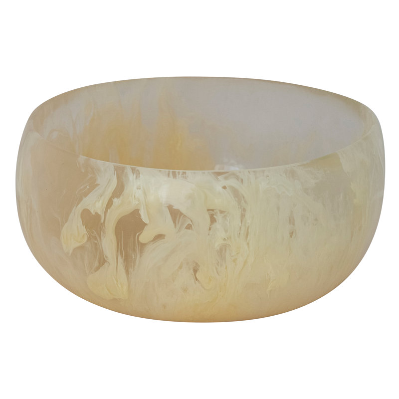 Bol rond rond en résine marbrée