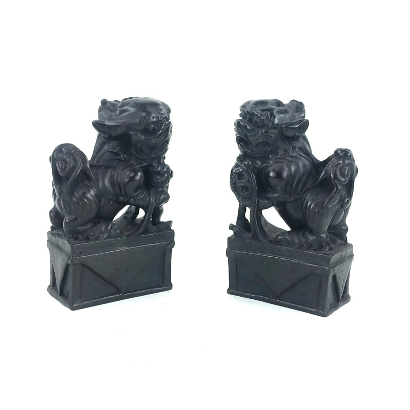 Ensemble de 2 figurines de temple en résine Eamie
