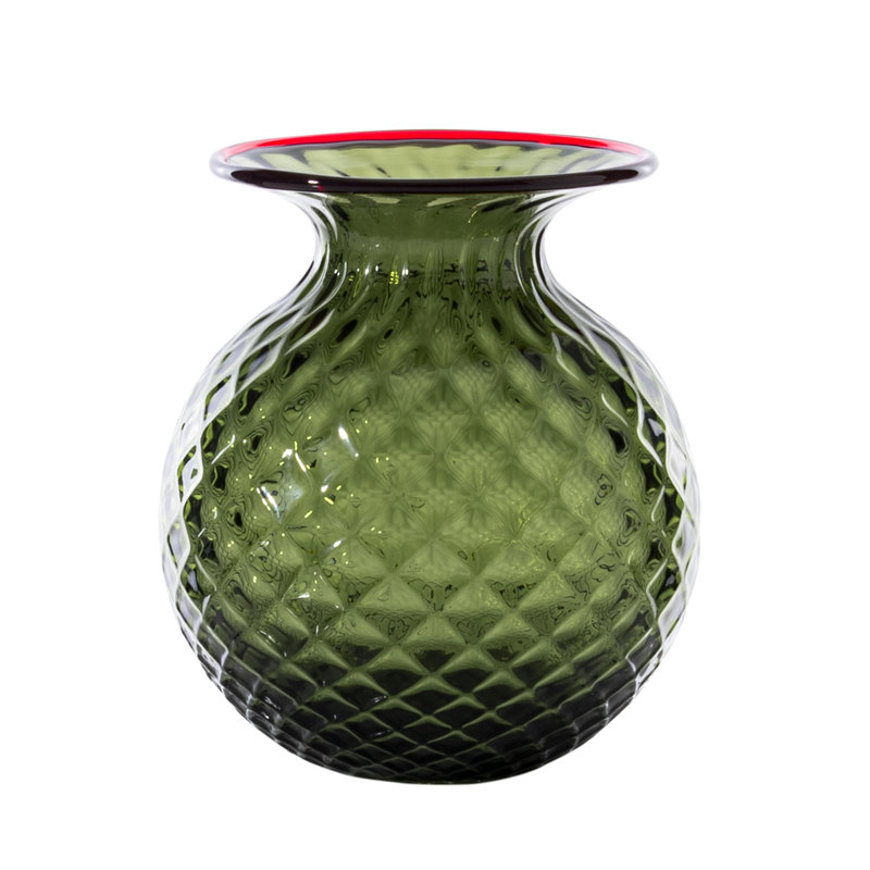 Venini Balloton Fiori, 9.53" H x 8.35" W x 8.35" D, Apple Green