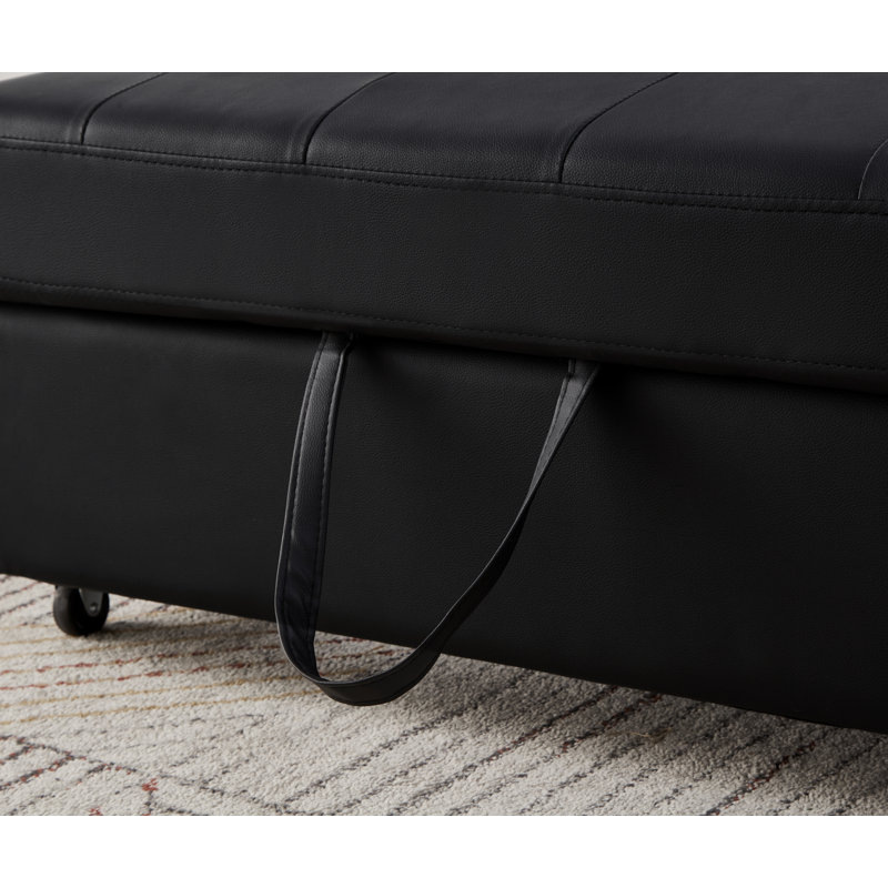 2 Seater Faux Leather Sofa Bed