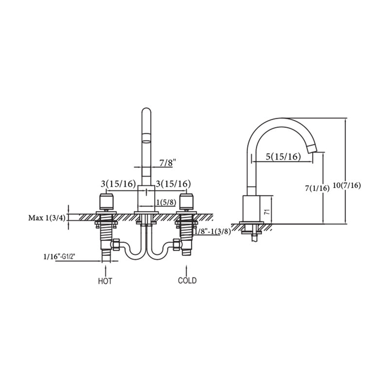 Bathroom Faucet with Drain Assembly