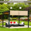 Abri de patio en métal Pergola 12 pi x 10 pi