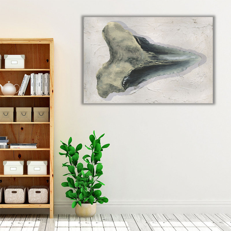 Watercolor Sharks Tooth III - Canvas Print Wall Art, 32" H x 48" W