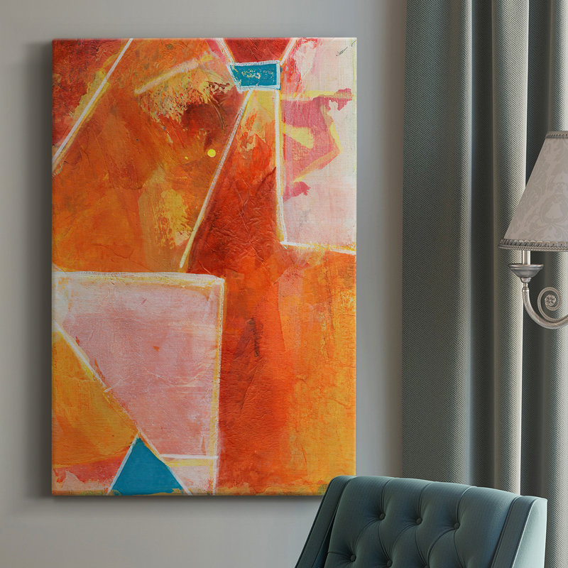 Primaire connexion V - reproduction sur toile tendue, H 18 po x l 12 po x P 1,5 po