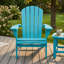 Chaise Adirondack pliante en bois massif turquoise 31 x 28 x 36-1002099055