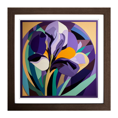 Iris Flower Constructivism No.2 - Framed Print
