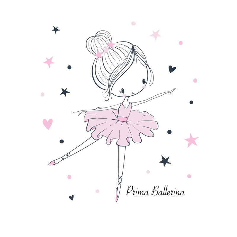 Little Ballerina by MarinaMays - Wrapped Canvas Square Print, 122cm H x 122cm W x 3.8cm D