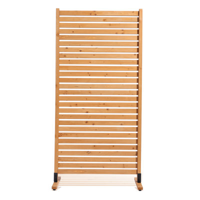 Wooden Privacy Screen 36" Freestanding Outdoor Privacy Screen for Patio by Stellweilan Tessberg