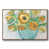 Toile avec cadre noyer