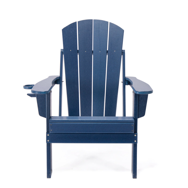 Chaise Adirondack pliante d'extérieur Défino, Bleu foncé