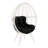 Alathia Outdoor Teardrop Patio Lounge Chair with Cushions in Black and White-733563265