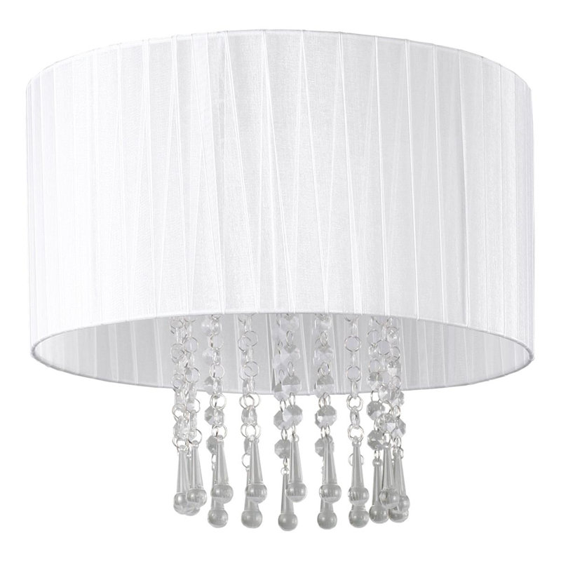 Mila Flush Mount, White