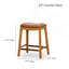 Tabouret 30 ", finition blanche, siège en cuir noir-121091834-121091836