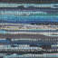 Tapis bleu abstrait en coton tissé à plat Feliciano-878381304