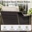  Chaise berçante d'extérieur pivotante en rotin avec coussins (ensemble de 2)-2096465270