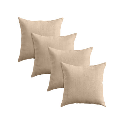 Throw Pillows Set of 4, 12 x 20 Inch Rectangle Outdoor & Indoor Cushions with Insert, Water & UV Resistant Pillow Rite Fabric