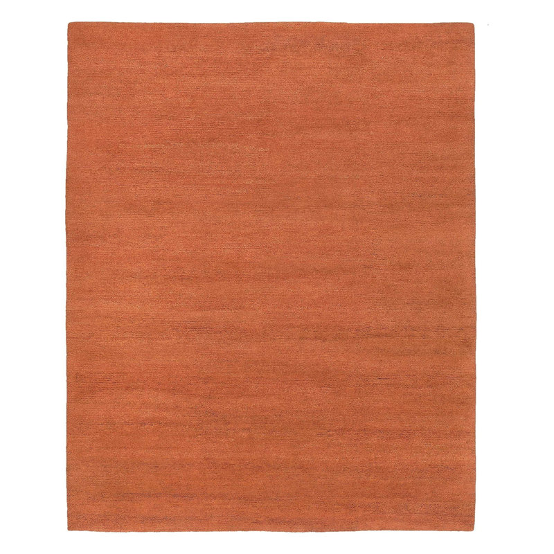 Sprouts Wool Area Rug in Orange, Rectangle 10' x 14'