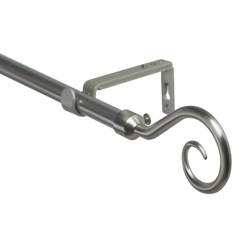 Tringle à rideaux simple réglable Gentner, Argent, H 2 po x l 84 po x P 4,5 po
