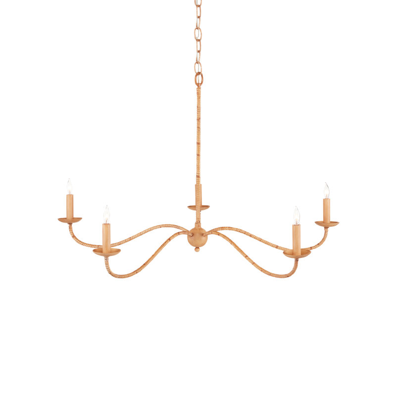 Petit lustre en rotin Saxon