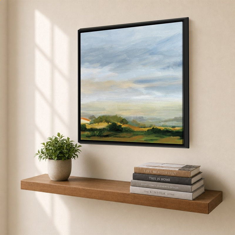 "Home Away from Home" par Pamela Munger - impression sur toile, Black, 40" H x 40" W