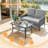 7 Piece Sofa Seating Group with fire pit and Cushions-2066522342