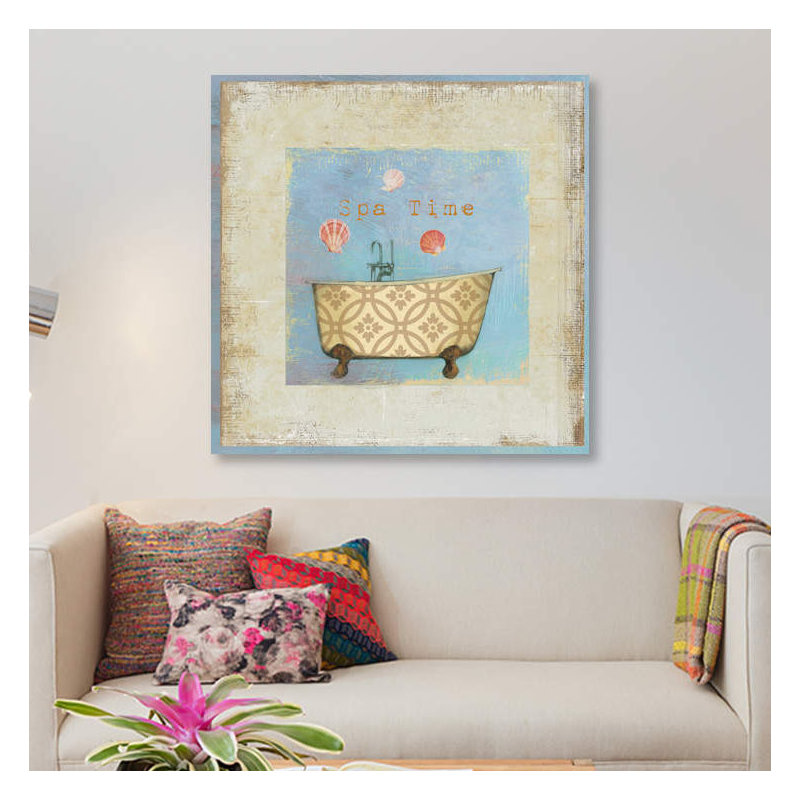 « spa time », reproduction d’impression sur toile, H 18 po x l 18 po x P 1,5 po