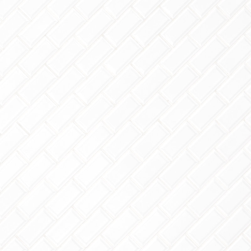 Carrelage mural en porcelaine brillante 12 po x 12 po Silica White Subway