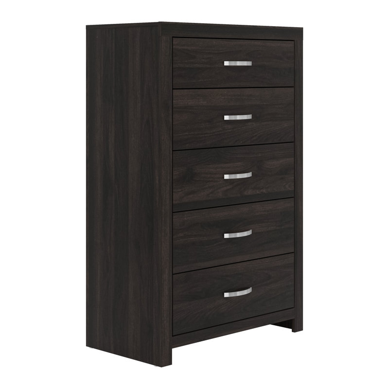 Aimaan 5 Drawer 29.6"W Dresser, Espresso