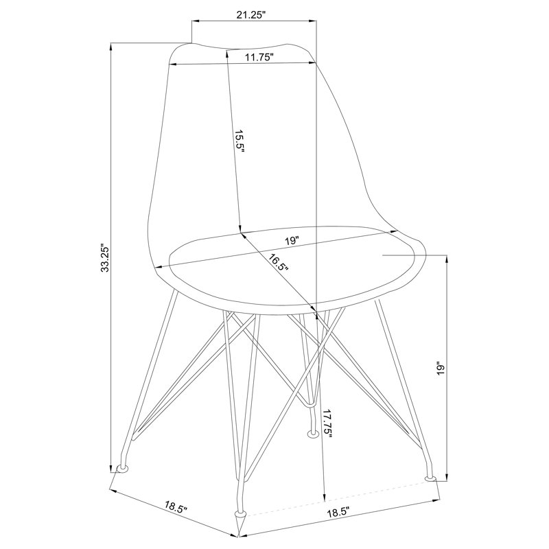 Slade Faux Leather Dining Chair, Gray