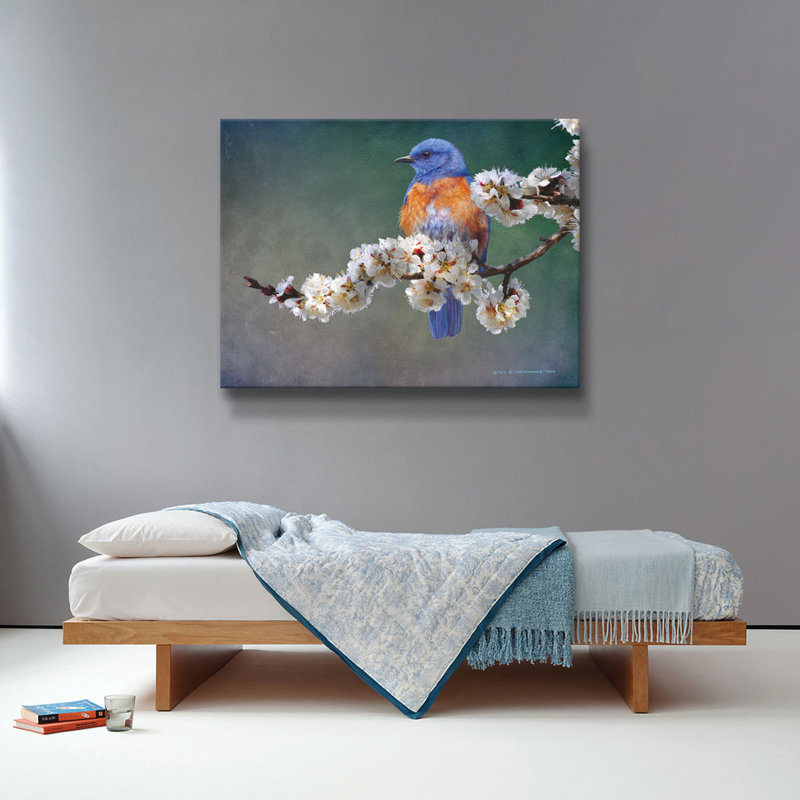 « pomme fleurs »-impression sur toile, H 14 po x l 18 po x P 2 po, Toile tendue