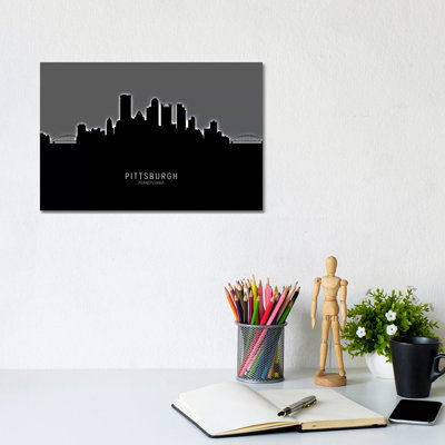 Pittsburgh Pennsylvania Skyline by Michael Tompsett - Wrapped Canvas Print