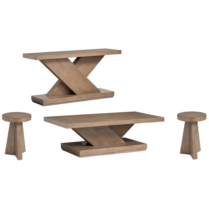Rimmer Rectangular Cocktail Table With 2 Accent End Table And Sofa Table
